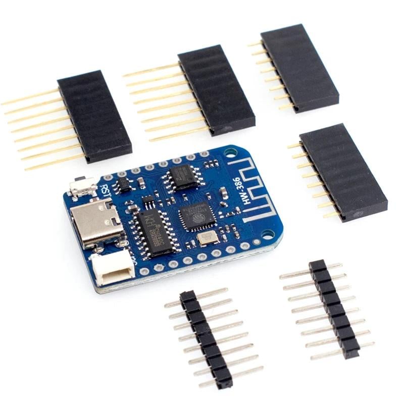 Плата розробки Wemos D1 Mini V4 ESP8266 WiFi 4MB Type-C для IoT сумісність з Arduino IDE/MicroPython (00-00030002)
