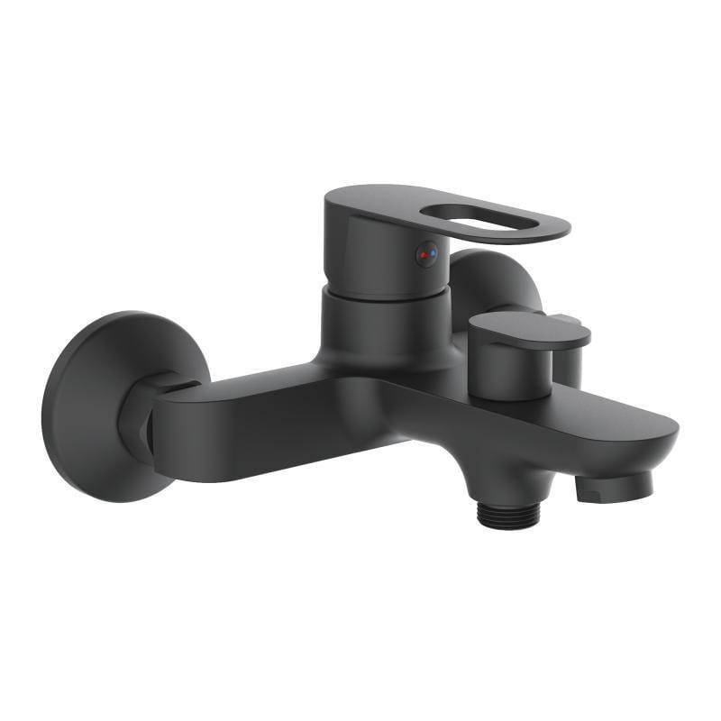 Смеситель для ванны Lidz Latwa k35 LDLAT006BLA45419 006 c душевым гарнитуром Black (SD00051543)