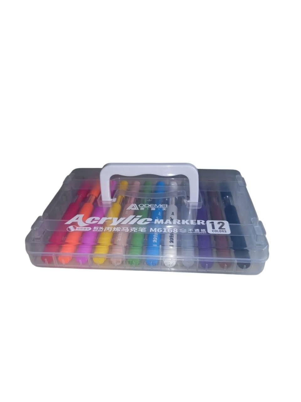 Набір акрилових маркерів Aodemei Acrylic Marker 6168-12 12 шт. (38381945)