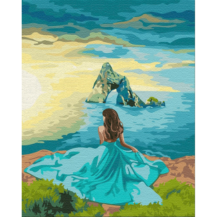 Картина по номерам Идейка "Лазурный вечер" 40х50 см (Az-268665)