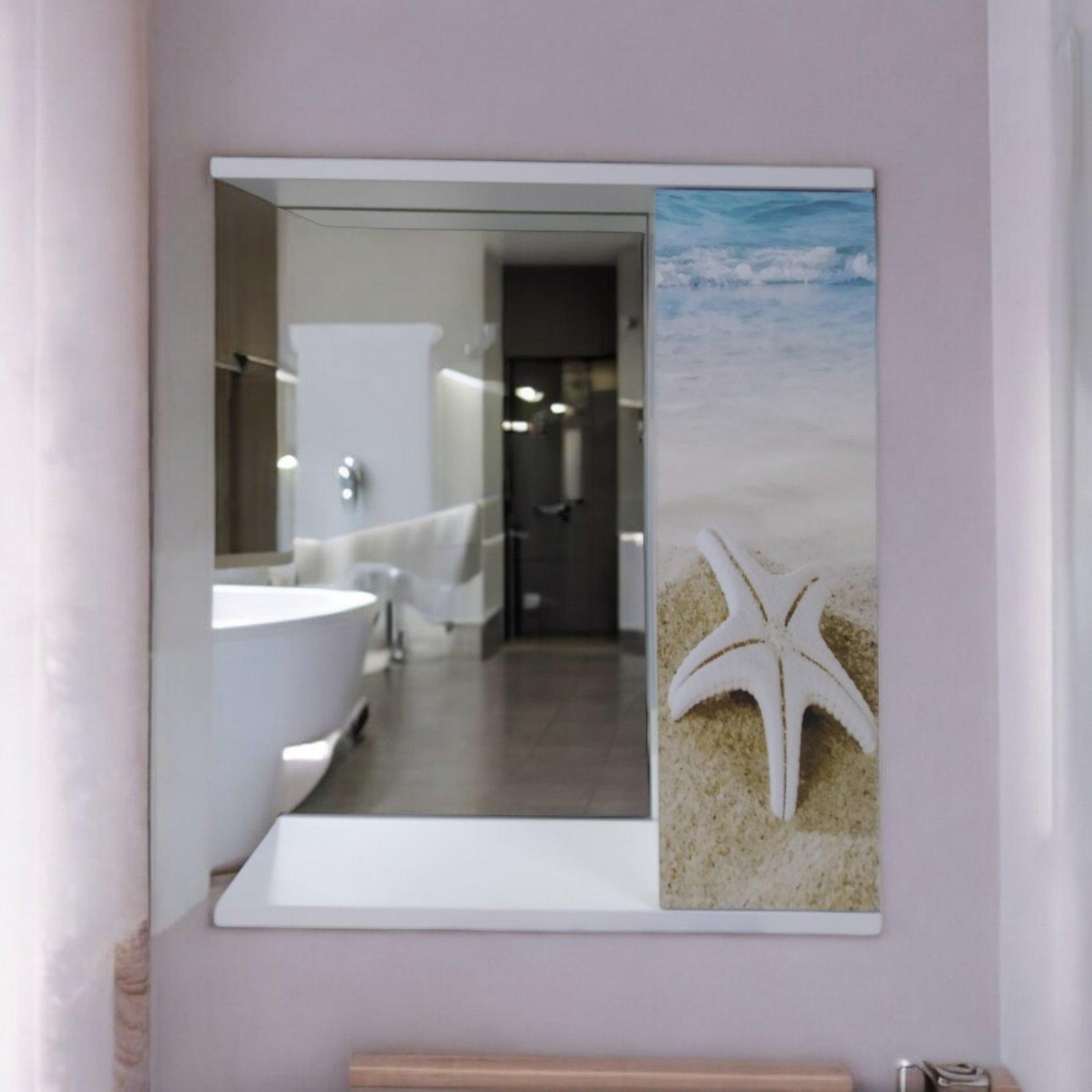 Зеркало для ванной комнаты Mikola-M пластиковое Лазурный берег 50 см (2345) - фото 4 Зеркало для ванной комнаты Mikola-M пластиковое Лазурный берег 50 см (2345) - фото 4