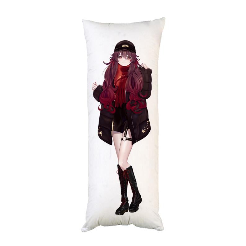 Подушка-обнимашка дакимакура Ху Тао Сяо Геншин удар двухсторонняя 40х100 см (dk155)