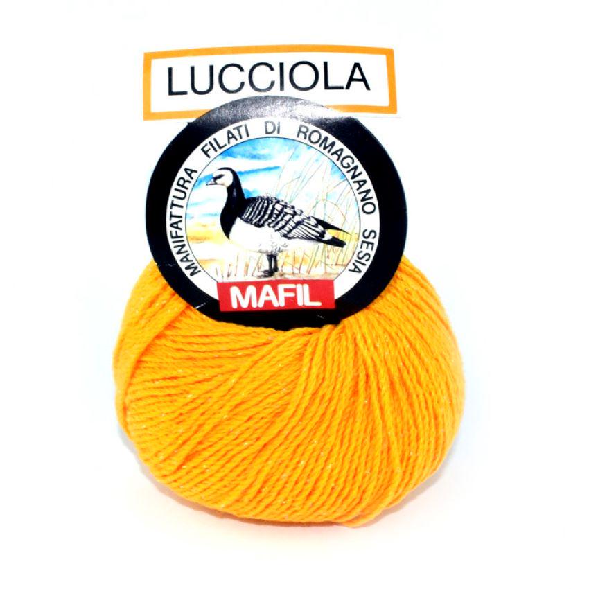 Пряжа бавовняна з люрексом Mafil Lucciola 60 giallo Жовтий (7093)