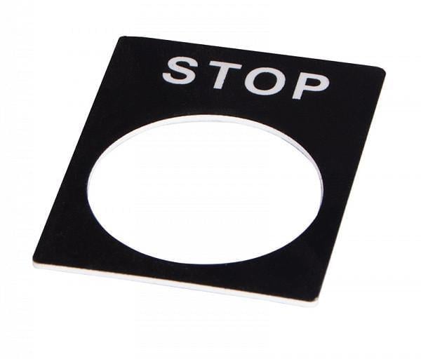 Табличка маркировочная STOP АСКО-УКРЕМ XB2 для кнопок Черный (A0140010070)