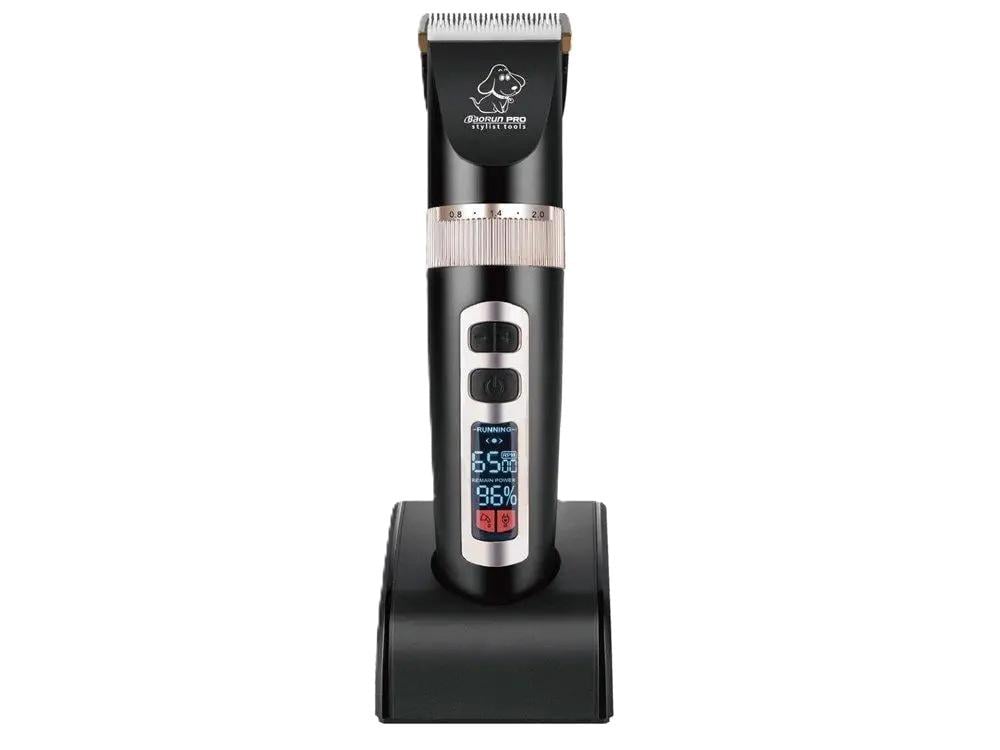 Машинка для стрижки собак та кішок BaoRun P9 бездротова леза кераміка/титан Чорний (633668)