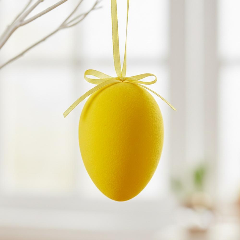 Пасхальное яйцо подвесное 14 см (5103-004/yellow)