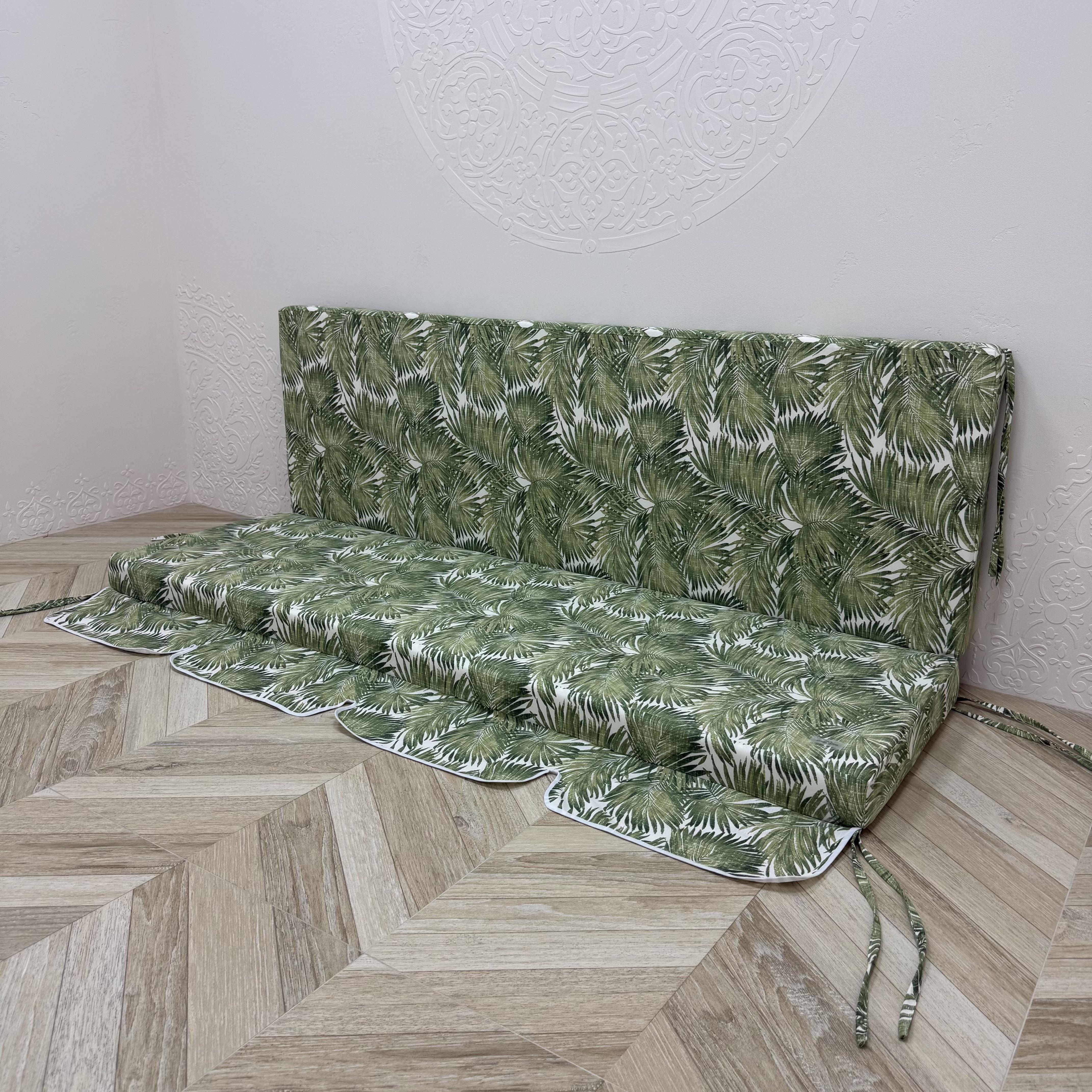 Матрас Comfort Home Chamedorea на поддоны/качели/каркасы/садовую мебель с рюшей панама 170х60х40х5 см