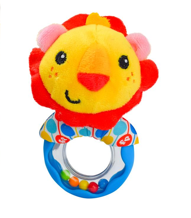 Брязкальце м’яке Fisher Price Левеня GH73131 в ручку 19x13,5 см (MTT-98379) - фото 2 Брязкальце м’яке Fisher Price Левеня GH73131 в ручку 19x13,5 см (MTT-98379) - фото 2