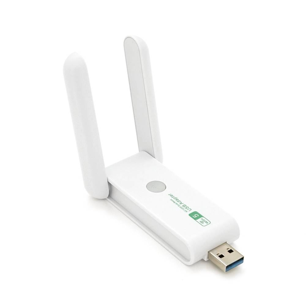 Адаптер бездротовий мережевий Wi-Fi-USB3.0 Merlion LV-UAC15,RTL8812BU з 2-ма антенами 10 см 802.11bgn 1200MB 2.4 GHz Blister Адаптер бездротовий мережевий Wi-Fi-USB3.0 Merlion LV-UAC15,RTL8812BU з 2-ма антенами 10 см 802.11bgn 1200MB 2.4 GHz Blister