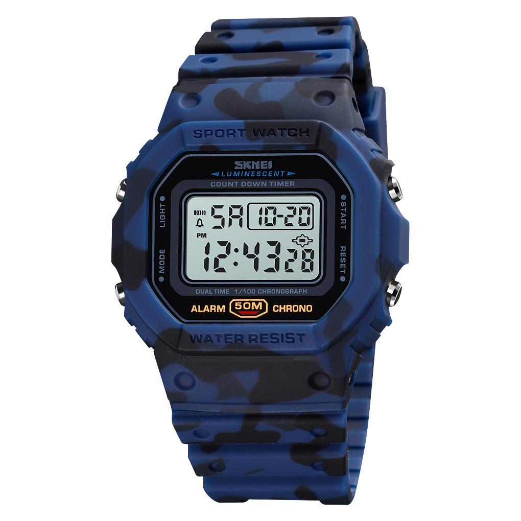 Часы Skmei мужские наручные 1628CMBU watch Blue Camo (12265)