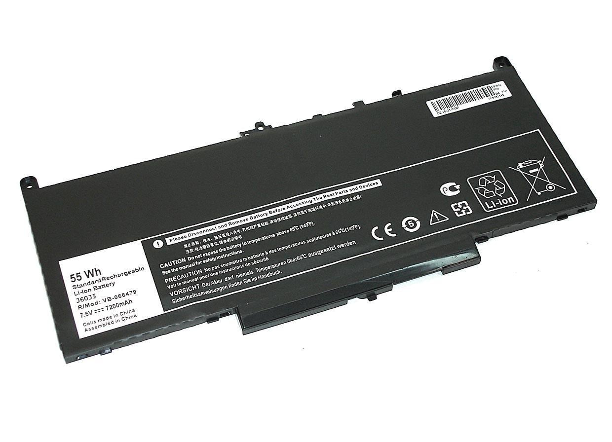 Аккумулятор для ноутбука Dell J60J5 Latitude 12 E7270 7,6V 7200 mAh