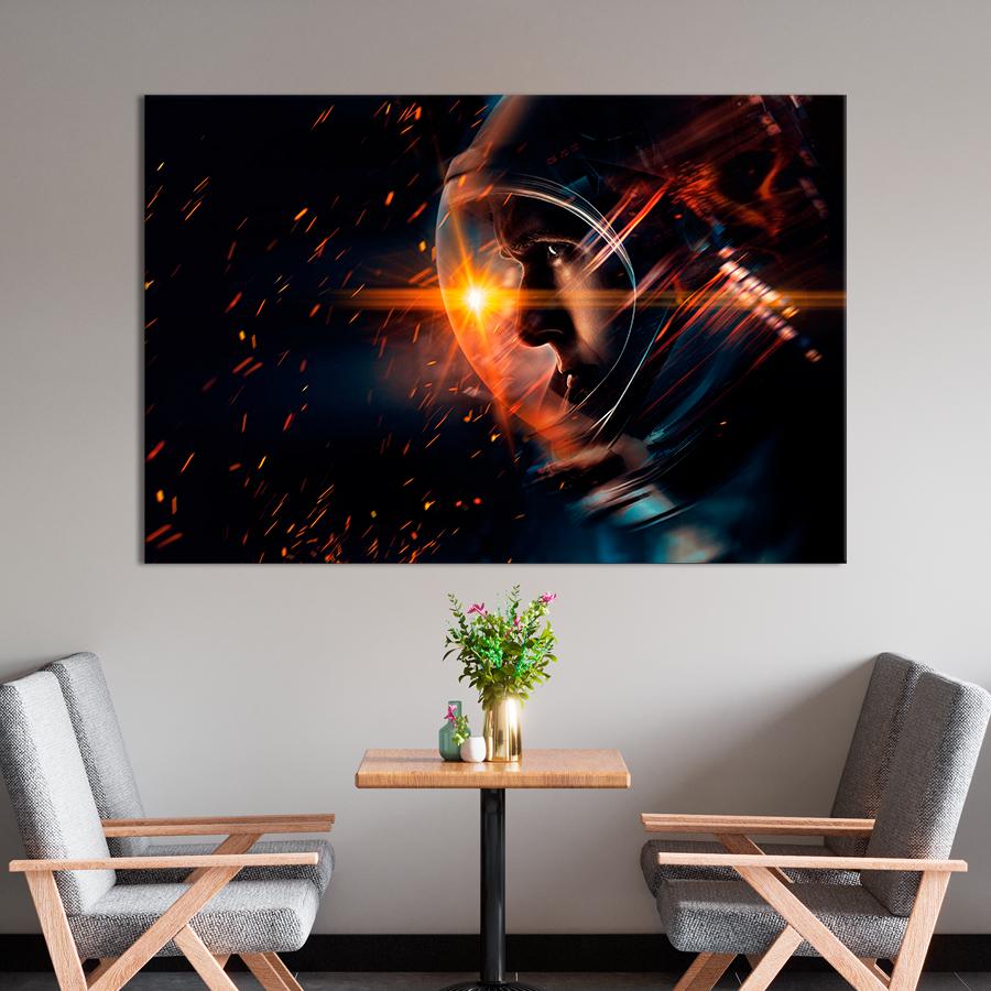 Настенний декор Человек на Луне 120x80 см (A54-1)