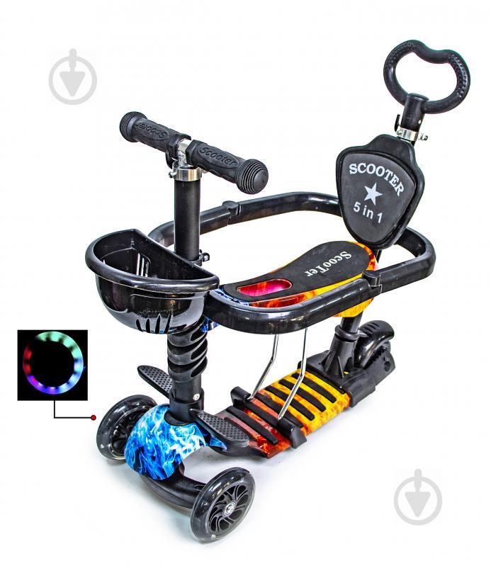 Самокат Scooter "Божья коровка" 5in1 Fire and Ice многофункциональный, с бортиком (1486655214)