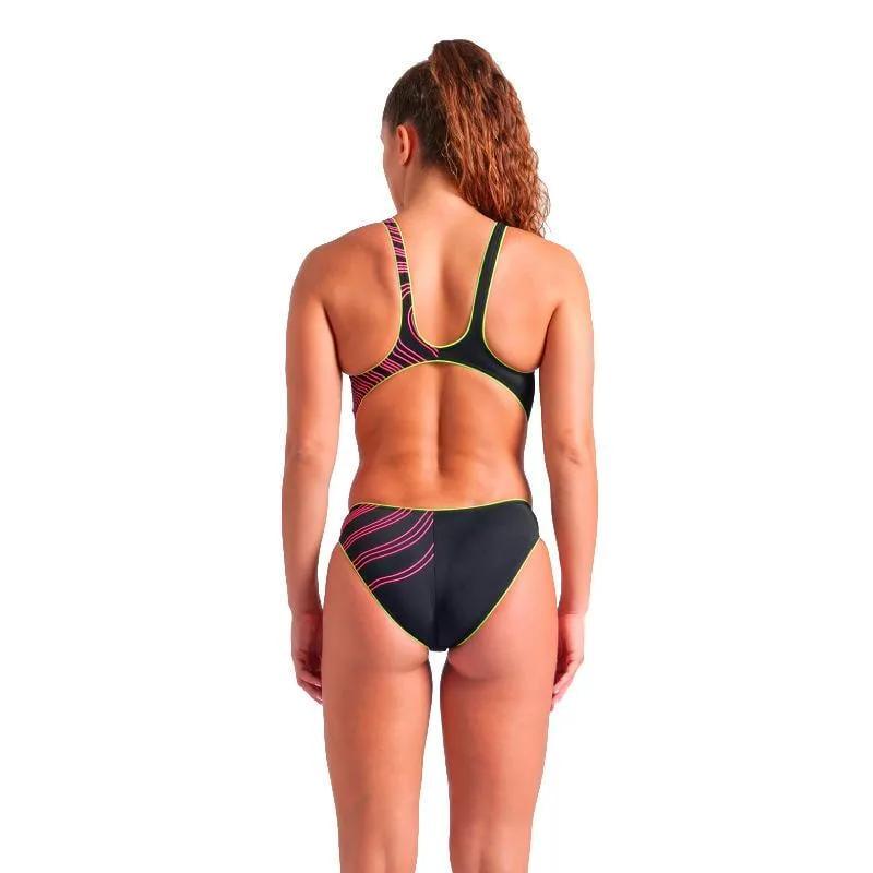 Купальник закрытый для женщин Arena ONE STREAM SWIMSUIT Жен р. 38 Черный/Розовый (008953-560 38) - фото 2 Купальник закрытый для женщин Arena ONE STREAM SWIMSUIT Жен р. 38 Черный/Розовый (008953-560 38) - фото 2