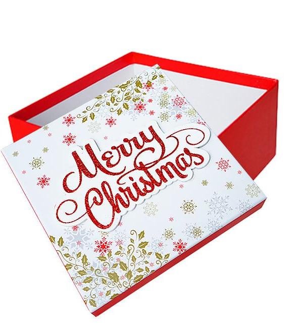 Подарочная коробка Merry Christmas 17x17x7,5 cм