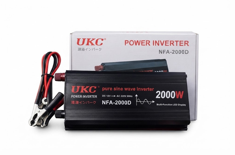 Автомобильный инвертор UKC NFA-2000D чистая синусоида 2000 Вт 12-220V (37520569)