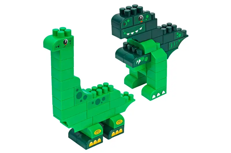 Конструктор блочний ТехноК 2222 Діно 190 деталей в коробці - фото 6 Конструктор блочний ТехноК 2222 Діно 190 деталей в коробці - фото 6