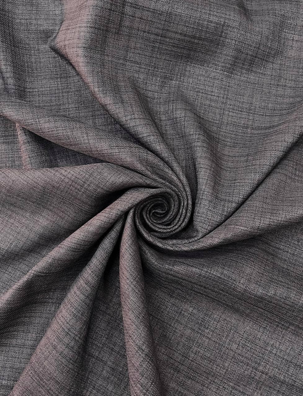 Штора Blackout ленная однотонная с подкладкой на тесьме 6 см 200х250 см Графитовый (21309-1363-T47)