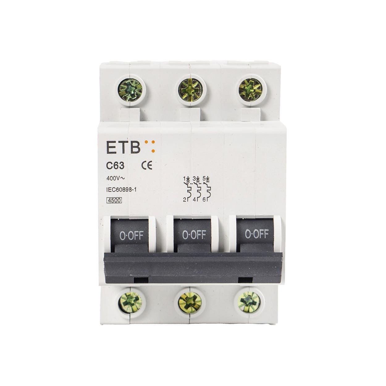 Автоматический выключатель TESLA ETB C63 400V 3P (118) - фото 1