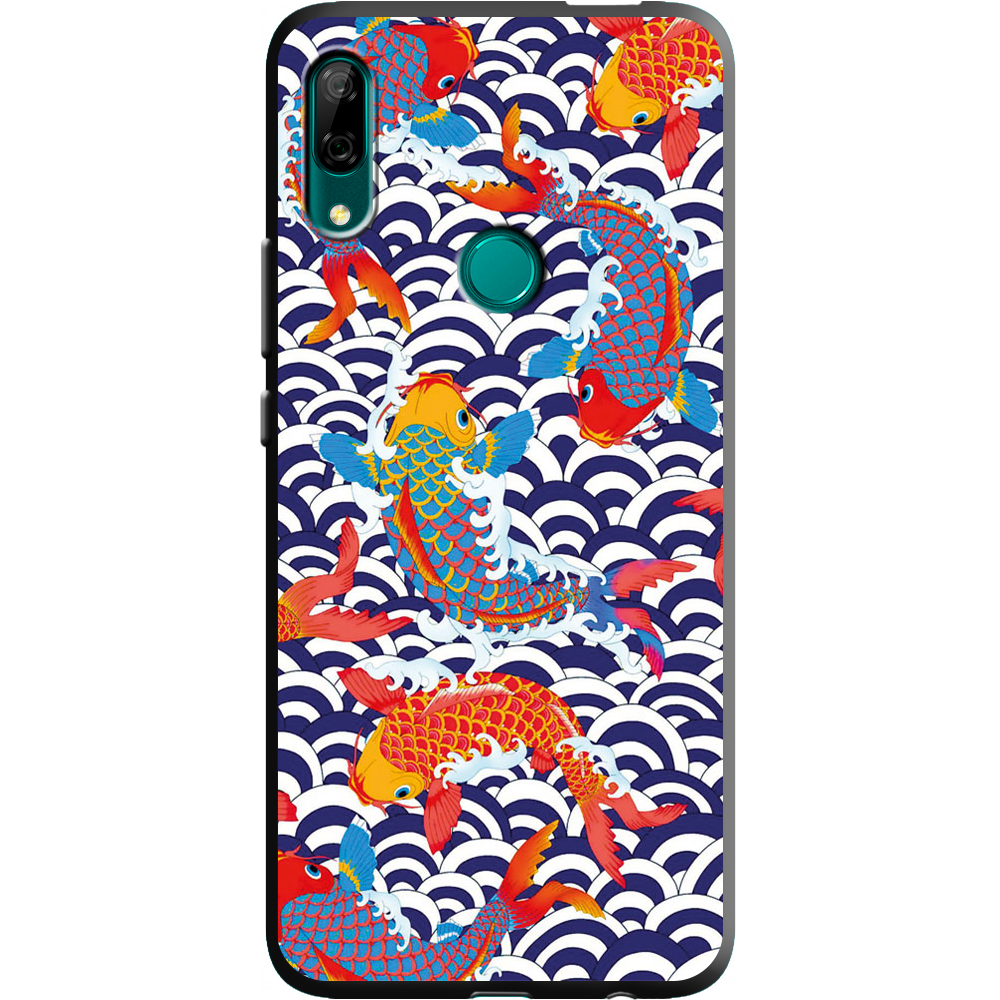 Чехол Boxface Huawei P Smart Z Koi Fish Черный силикон (37381-up2477-38944)