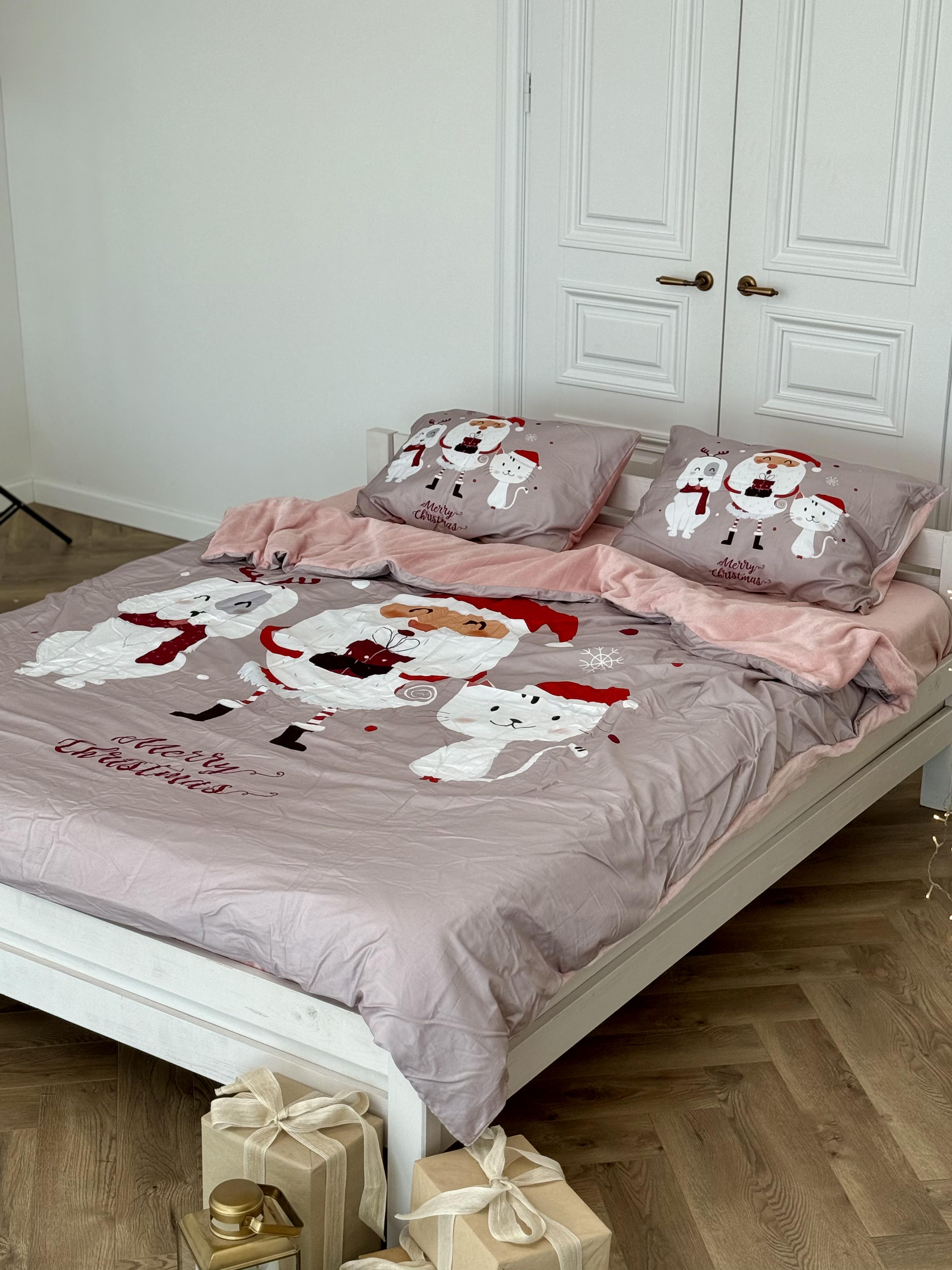 Комплект постельного белья Праздничный Зверополис плюш/сатин полуторный/наволочки 50х70 см (9016) - фото 2 Комплект постельного белья Праздничный Зверополис плюш/сатин полуторный/наволочки 50х70 см (9016) - фото 2