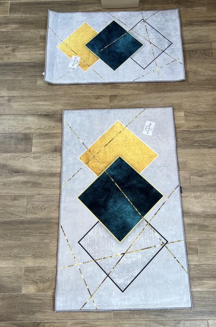 Набір килимів безворсові Gold Kilim на силіконовій основі з мікровелюру 50x80/60х100 см (1115)