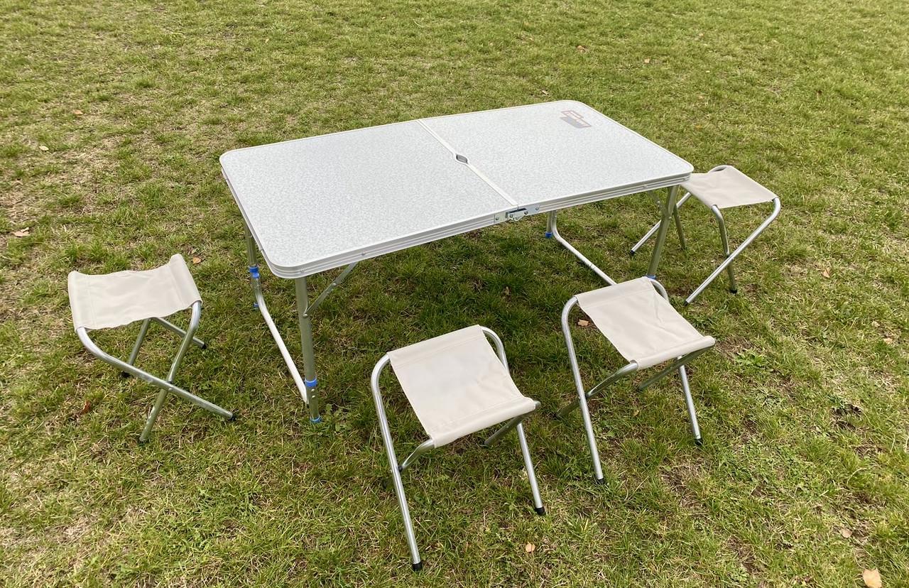 Стіл розкладний посилений Fishing ROI Comfort Tour для пікніка риболовлі з 4 стільцями Білий (HY-022) - фото 6 Стіл розкладний посилений Fishing ROI Comfort Tour для пікніка риболовлі з 4 стільцями Білий (HY-022) - фото 6