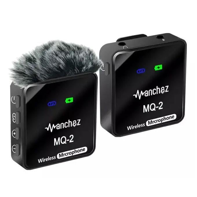 Петличный микрофон беспроводной Manchez MQ-2 1 ресивер Black (3_04823)