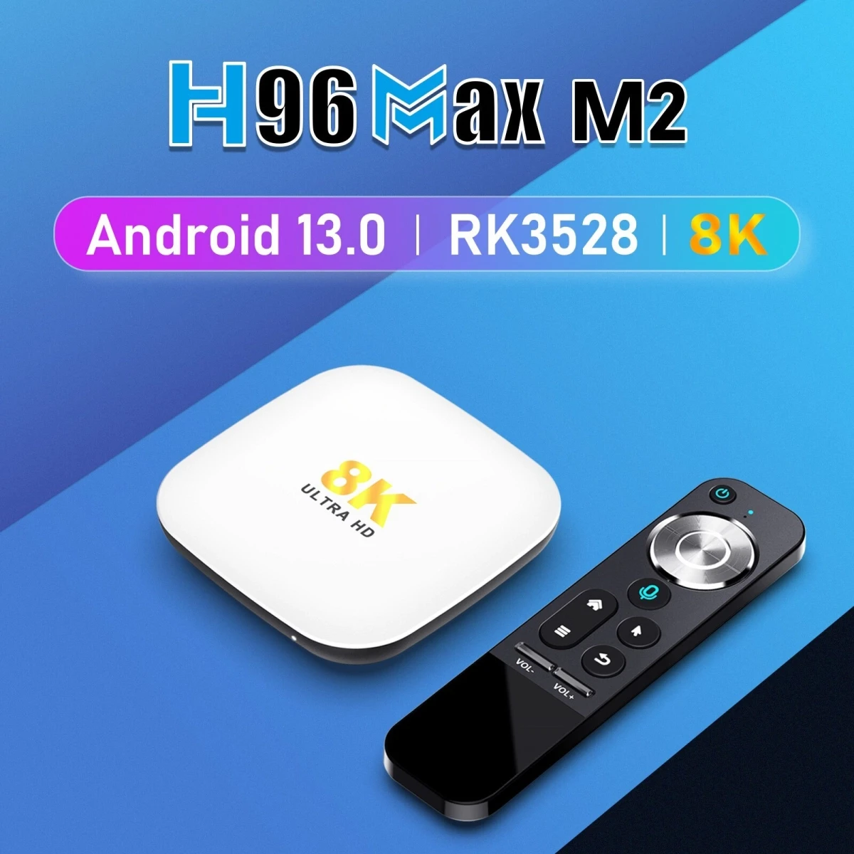 Смарт-приставка H96 MAX M2 4/64 GB Android 13.0 с голосовым управлением (2169835190) - фото 8