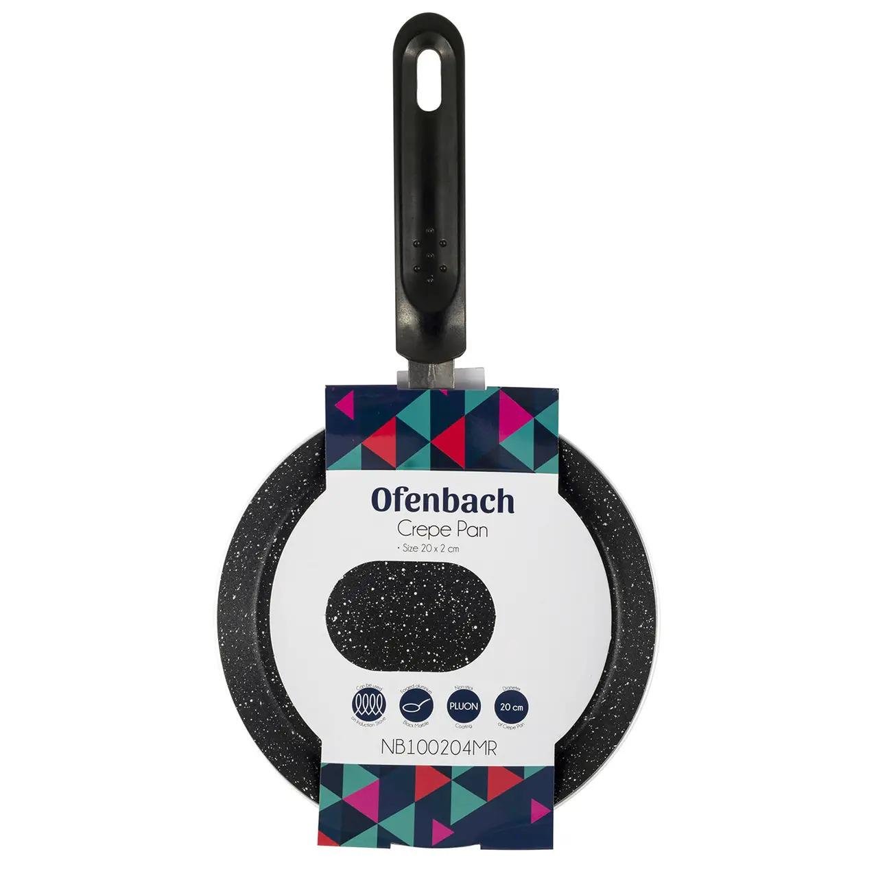 Сковорода для блинов Ofenbach с мраморным покрытием для индукции и газа 20 см (KM-102010204MR)