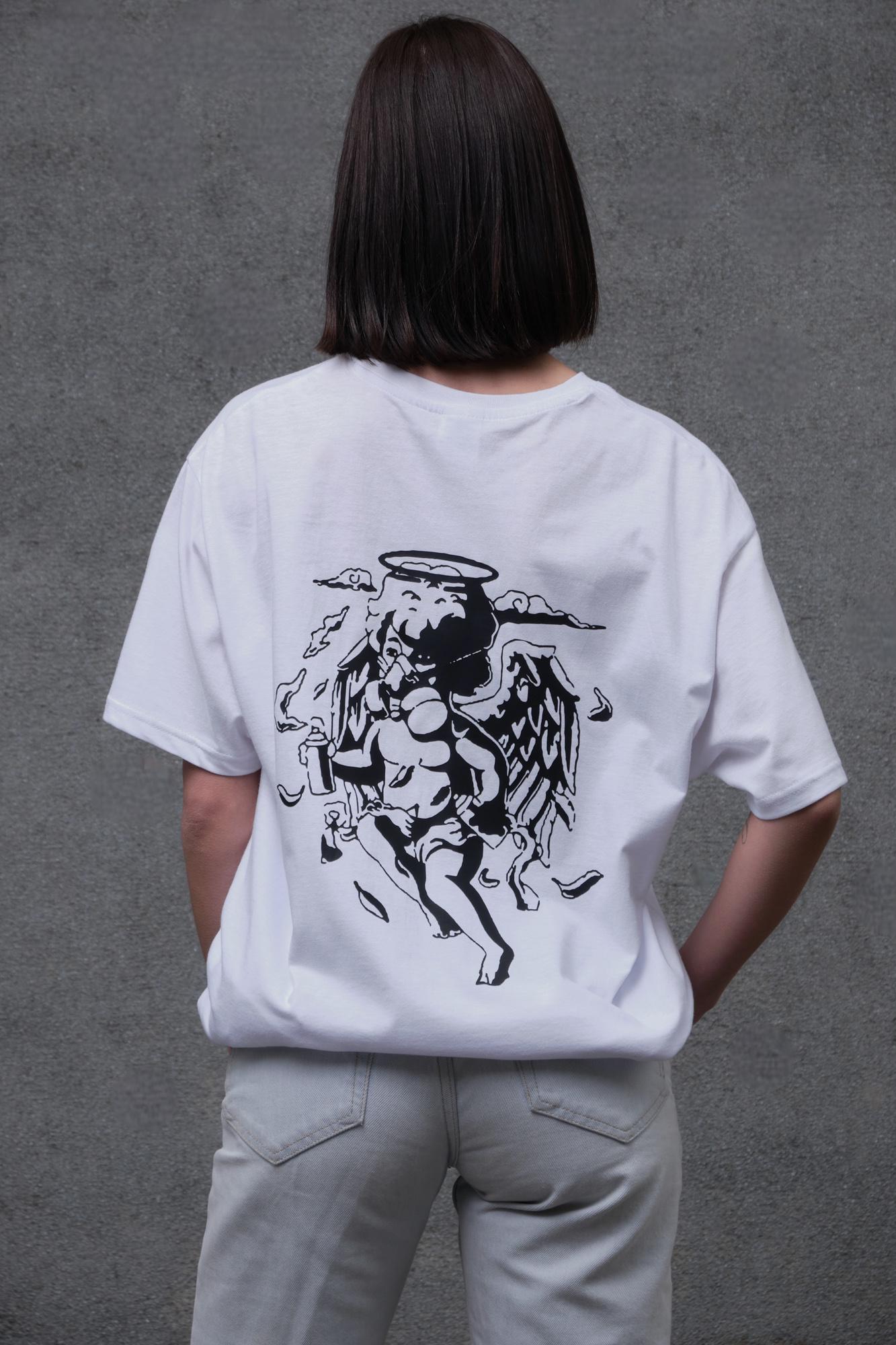 Футболка женская Without Respirator с принтом оверсайз S/M White (S8049285)