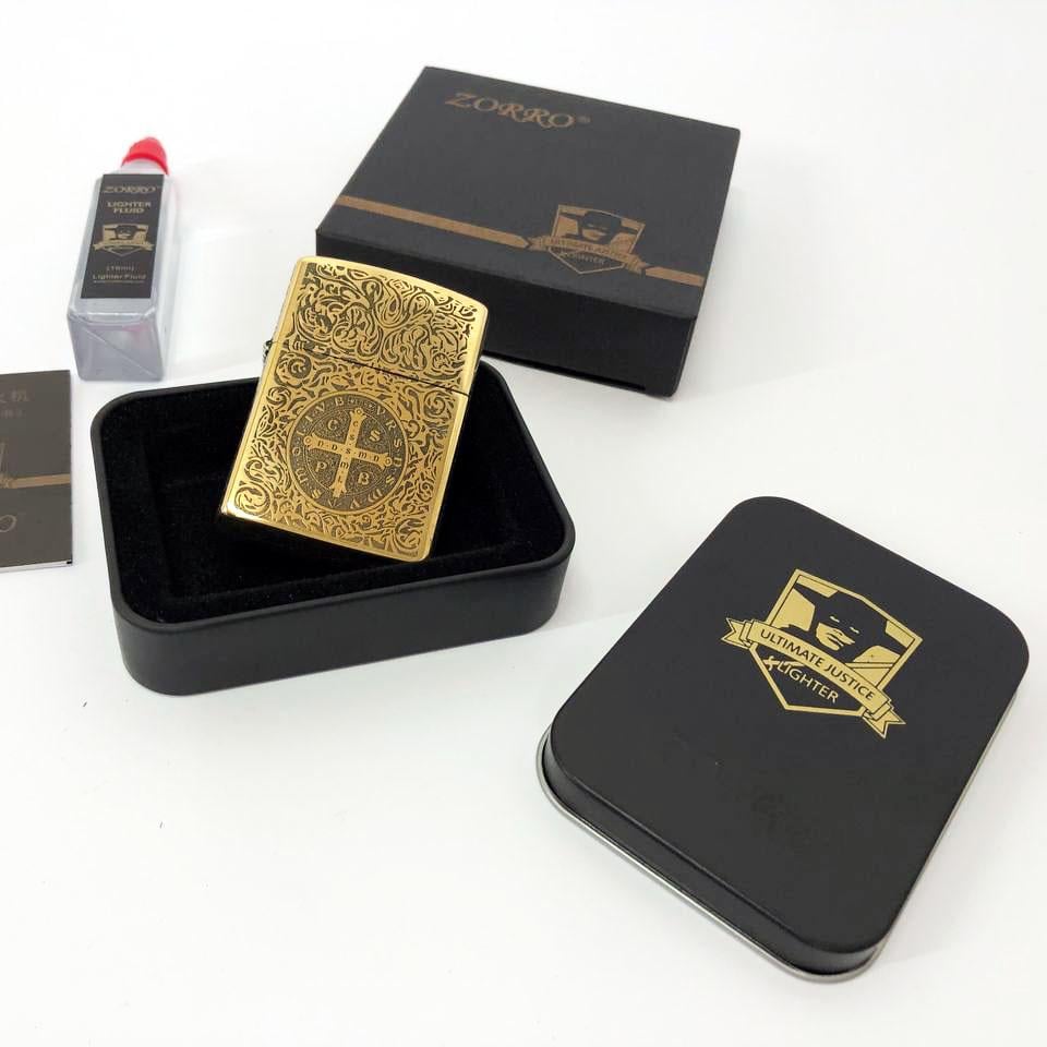 Набор для зажигалки бензиновая Zorro HL-303 Золото (310853) - фото 3 Набор для зажигалки бензиновая Zorro HL-303 Золото (310853) - фото 3