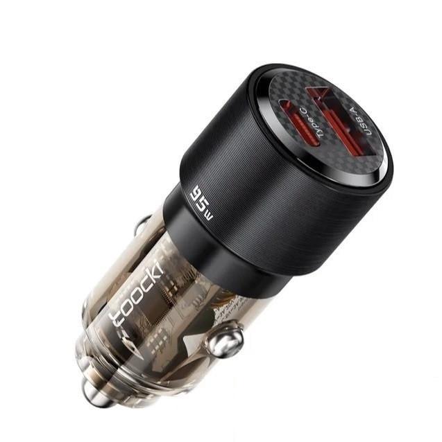 Зарядний пристрій автомобільний Toocki 95W 1 Type-C 65w/1 USB 30w Metall (25397310)