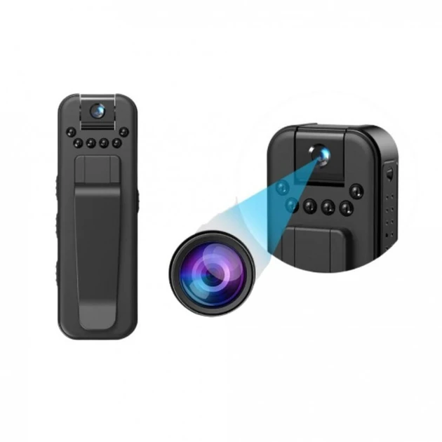 Боді-камера нагрудна L7 для відеоспостереження з поворотним об'єктивом та кріпленням на одяг (9528) - фото 5