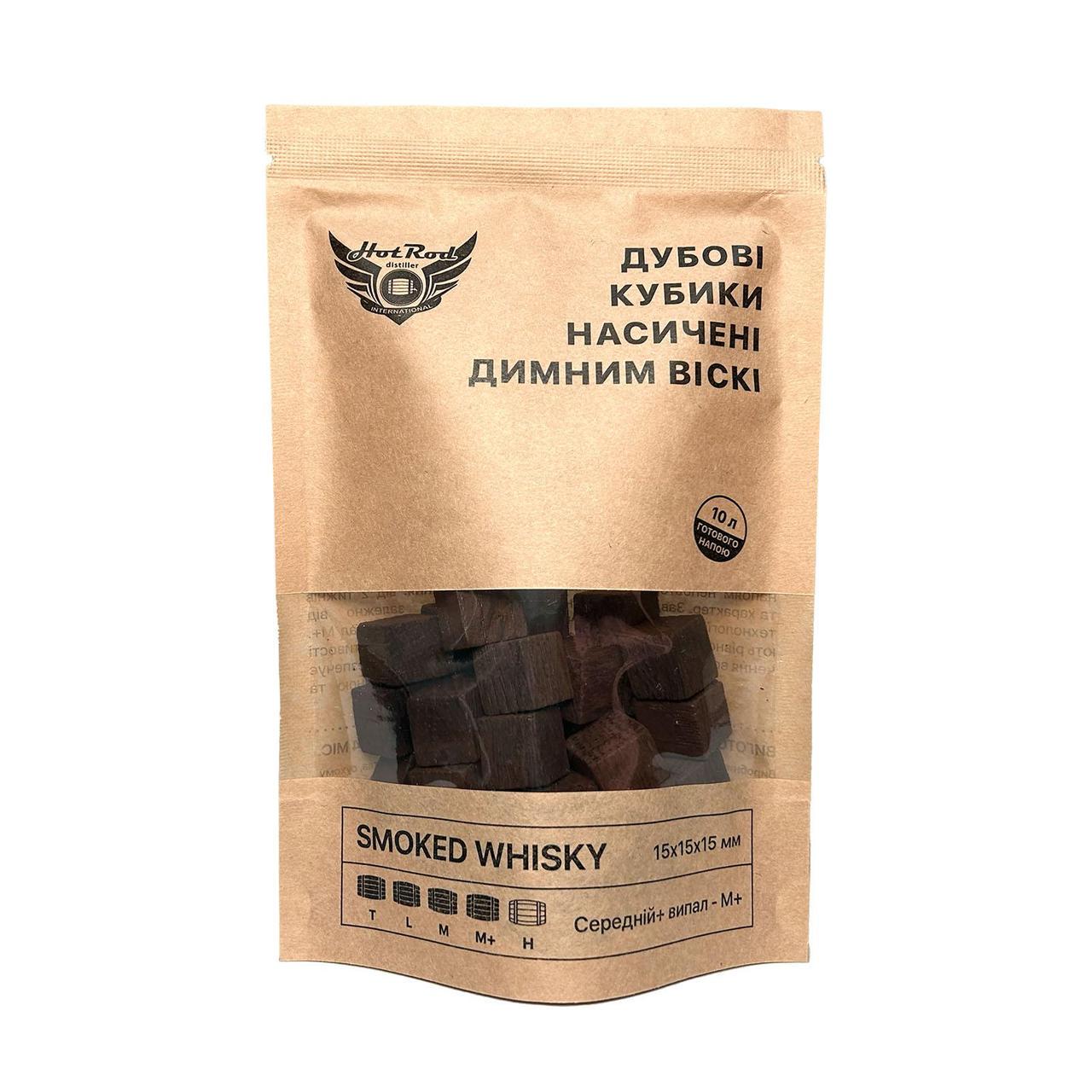 Кубики дубовые Hot Rod M+ насыщенные дымным виски на 10 л