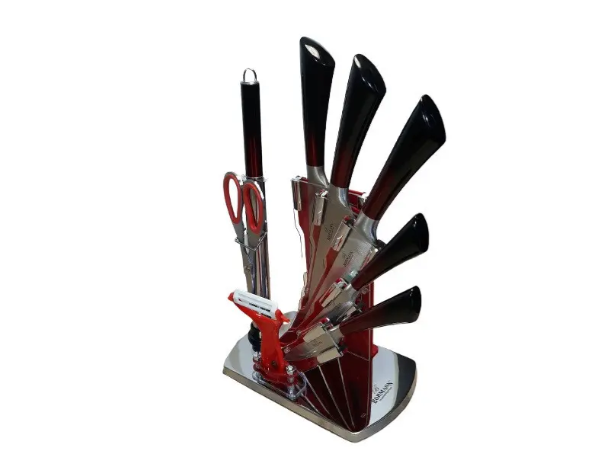 Набор металлических ножей Bohmann набор ножей на акриловой подставке. 9 предметов (BH 8004-09) - фото 4