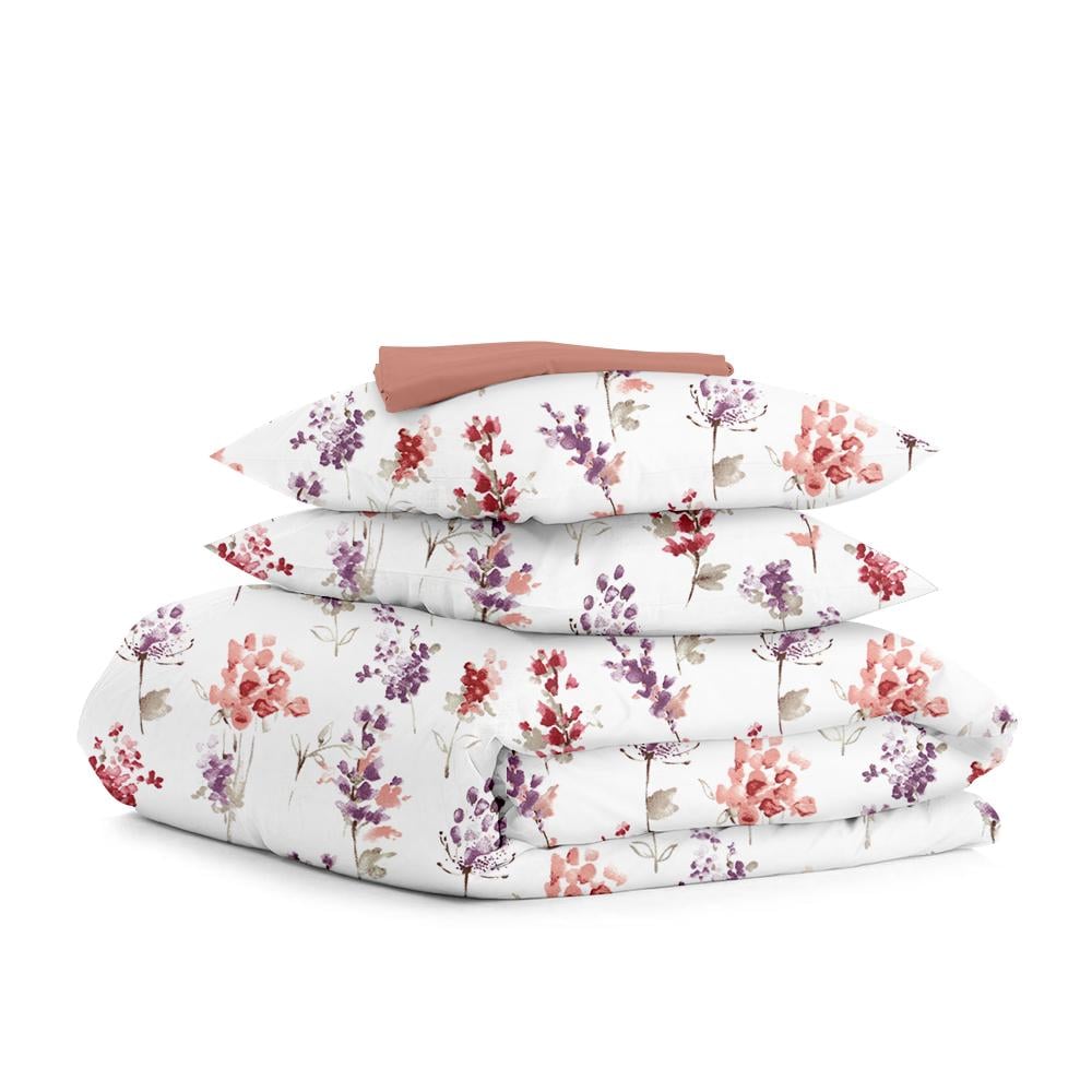 Постель двуспальная Cosas Watercolor Flowers с простыней на резнике 180х220 см (4822052160770)