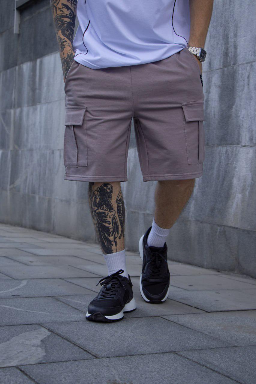 Шорты Cargo мужские весенне-летние трикотажные L Серый (26460/2/3)