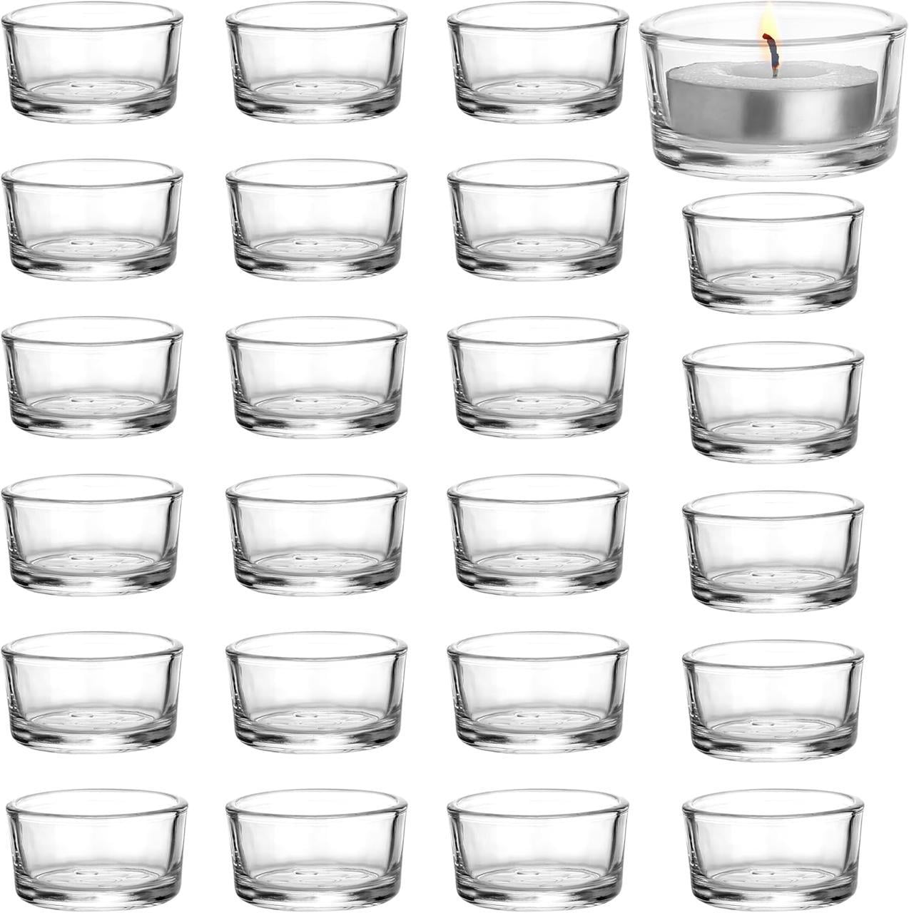 Подсвечник стеклянный для чайной свечи 24 шт. (2636490251)