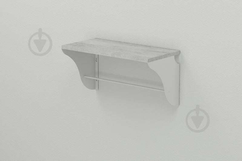 Полка настенная Ferrum-decor Комфи 260x700x240 металл Белый ДСП Урбан Лайт 16 мм (KOM0056)