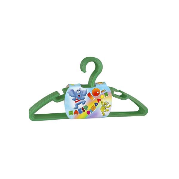 Набор вешалок детских Бликпласт 33 см 10 шт. Зеленый (MBK-85492)