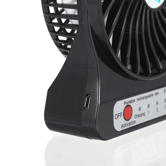 Вентилятор настільний Mini Fan XSFS-01 з акумулятором 18650 Чорний (4376) - фото 5 Вентилятор настільний Mini Fan XSFS-01 з акумулятором 18650 Чорний (4376) - фото 5