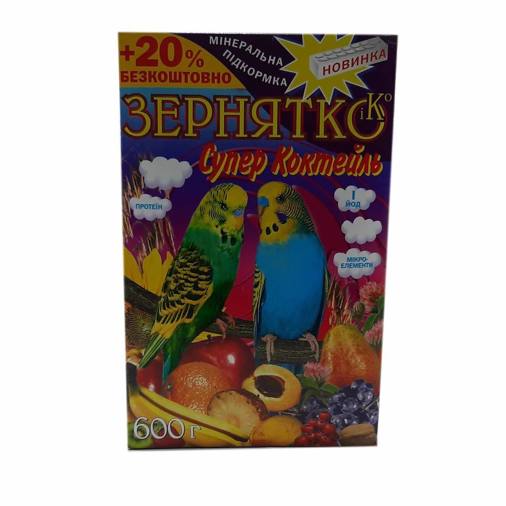 Корм для попугаев Зернятко Супер-коктейль 600 г (00000002444) - фото 1