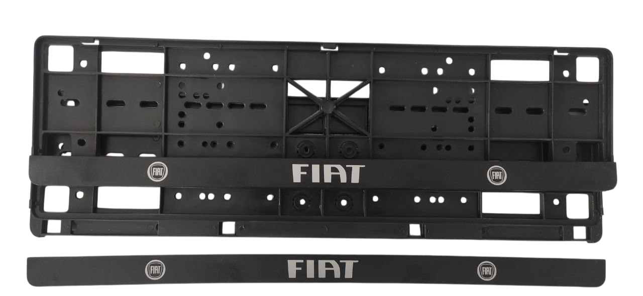 Рамка номерного знака с защелками Книжка с надписью "FIAT" пара (20602)