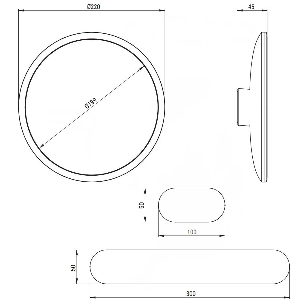 Косметическое зеркало Deante Round USB ADR_0821 для ванной одностороннее Хром (205548) - фото 2