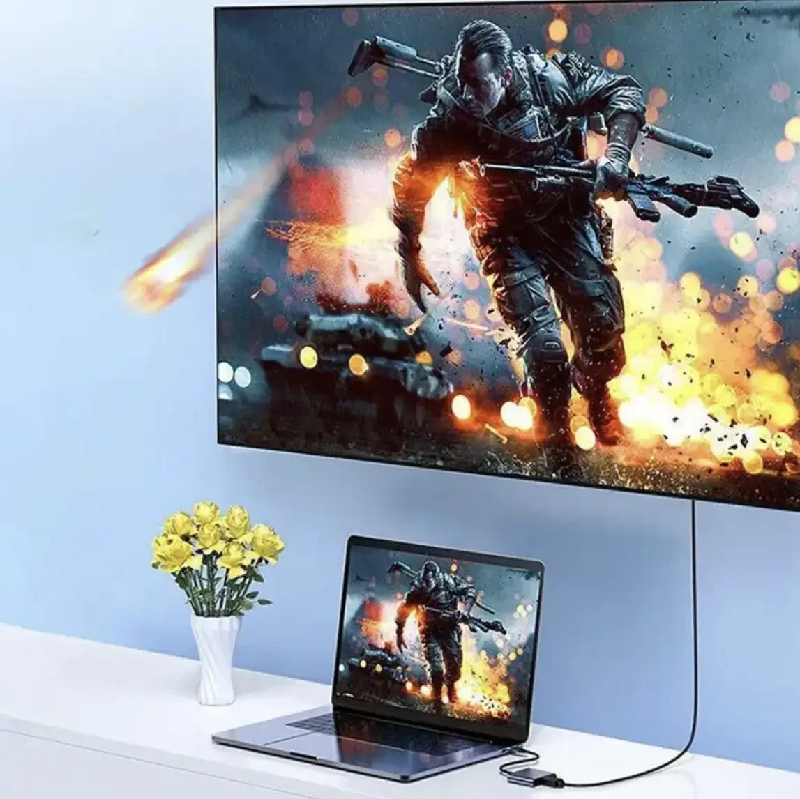 Перехідник 3в1 із Type-C на HDMI/USB/USB-C / Конвертер Full HD/1080p/4K/2K/UHD - фото 5 Перехідник 3в1 із Type-C на HDMI/USB/USB-C / Конвертер Full HD/1080p/4K/2K/UHD - фото 5