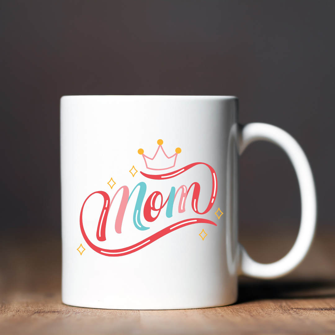 Чашка керамічна глянцева Mom 330 мл Білий (001516)