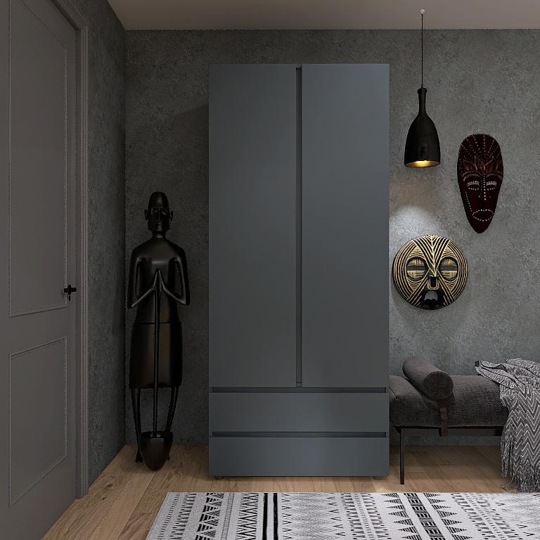 Шафа Everest Лайт ШЛ-2 900х500х2080 мм Графіт (11148) - фото 2 Шафа Everest Лайт ШЛ-2 900х500х2080 мм Графіт (11148) - фото 2