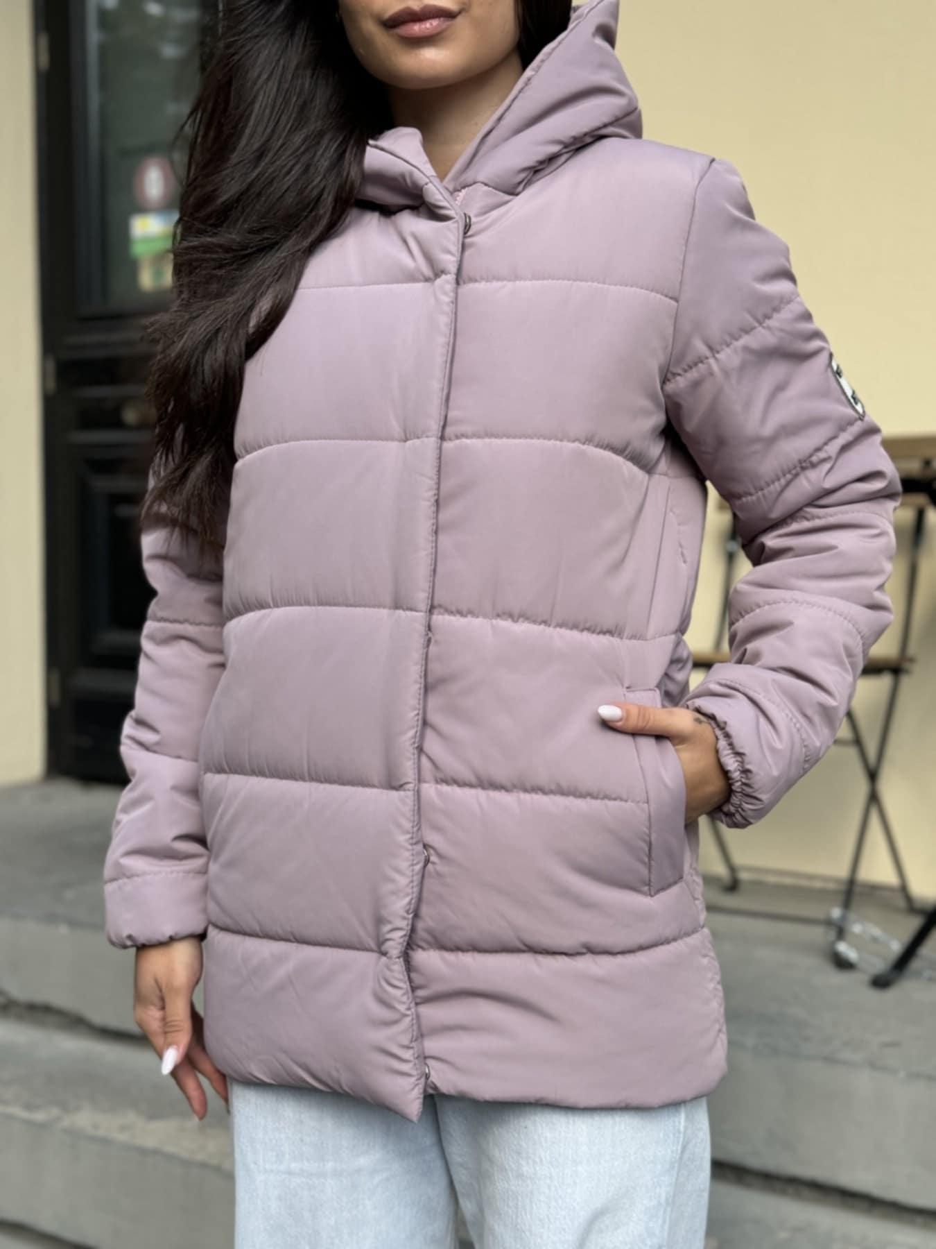 Куртка женская теплая с капюшоном GO-IN 270d р. 46 Пудровый - фото 4 Куртка женская теплая с капюшоном GO-IN 270d р. 46 Пудровый - фото 4