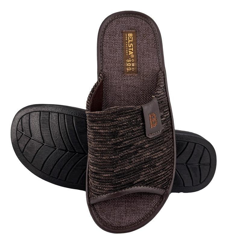 Комнатные мужские тапочки открытые 05-10-2 p. 41 26,5 см Коричневый